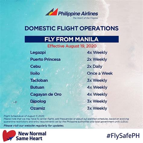 philippine airlines arrival schedule today
